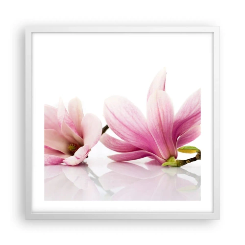 Póster en marco blanco - Suave como un soplo de primavera - 50x50 cm