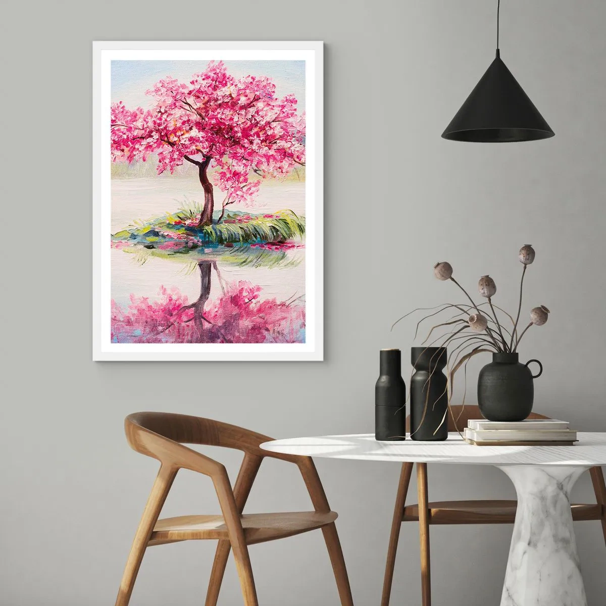 Póster en marco blanco - Una celebración de la primavera - 40x50 cm