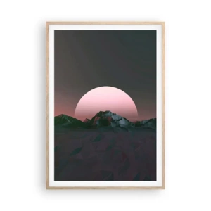 Póster en marco roble claro - En una galaxia muy muy lejana - 70x100 cm