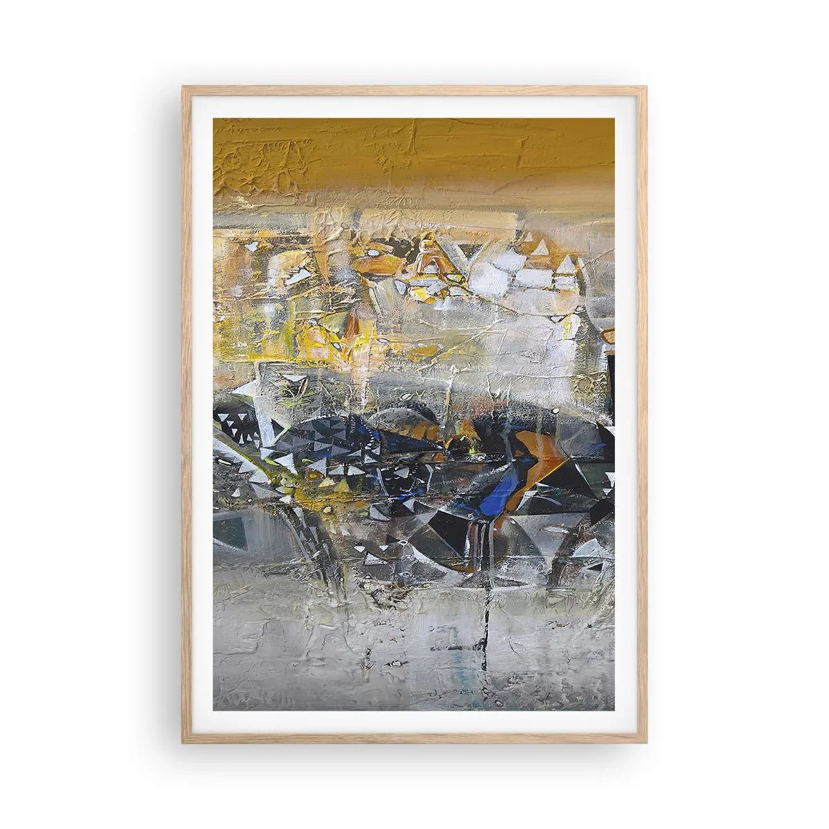 Póster en marco roble claro - Todo se pondrá en su sitio - 70x100 cm