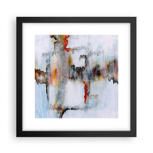 Póster en marco negro - Abstracto sobre el agua - 30x30 cm