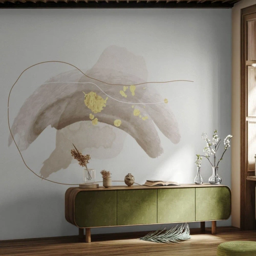 Fotomural Premium Sand - Encontrado en el espacio - Abstracción, Pedazo, Patrón moderno - 200x140 cm