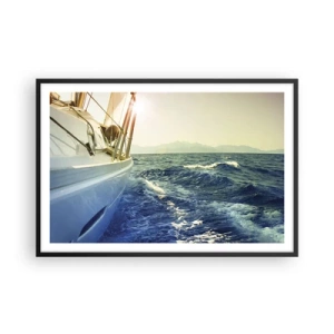 Póster en marco negro - Para una aventura - 91x61 cm