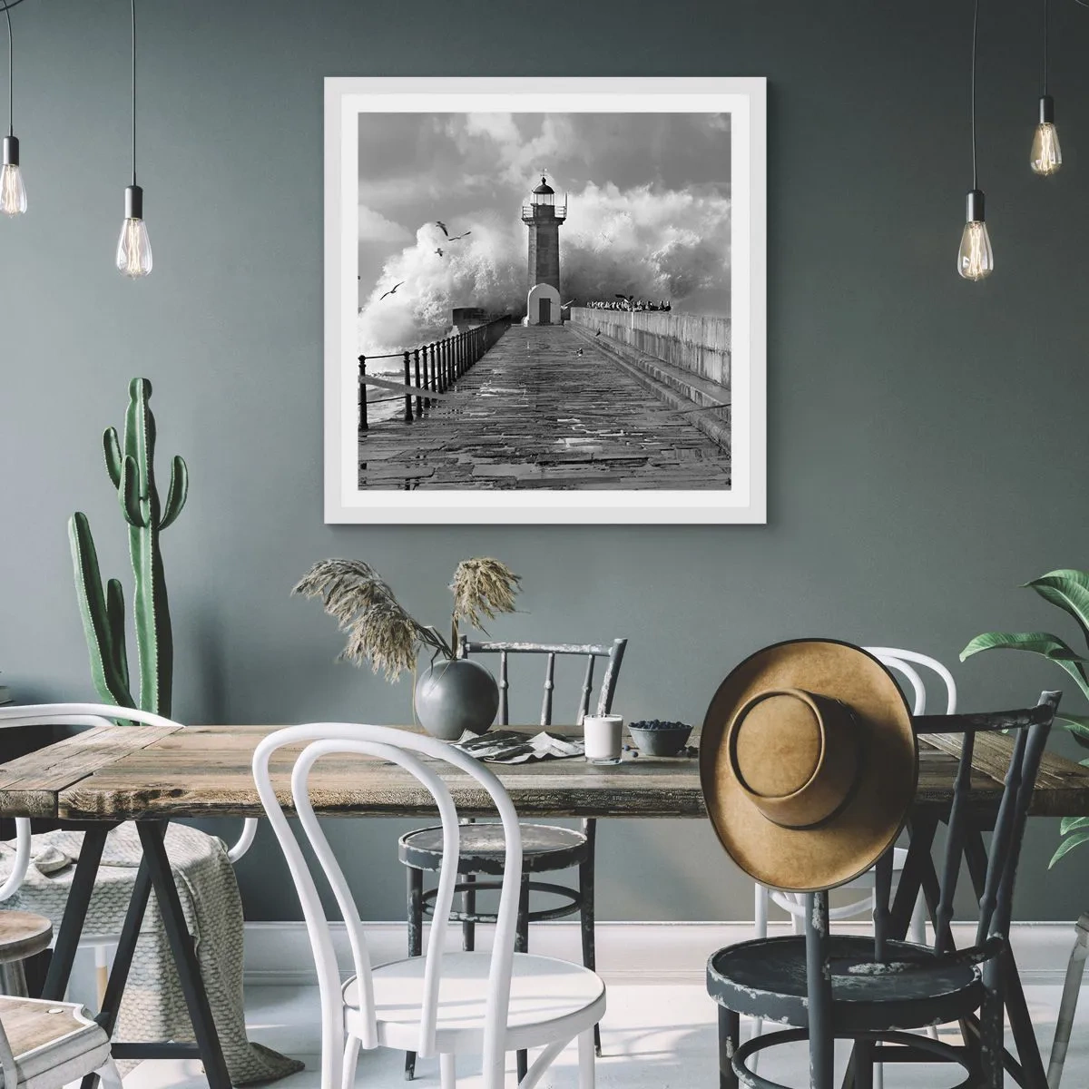 Póster en marco blanco - Audaz - 50x50 cm