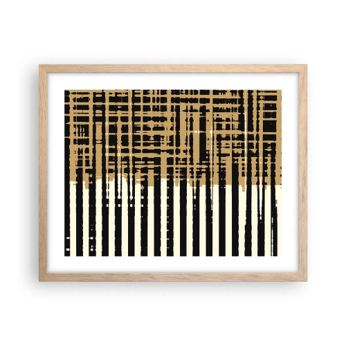 Póster en marco roble claro - Abstracción arquitectónica - 50x40 cm