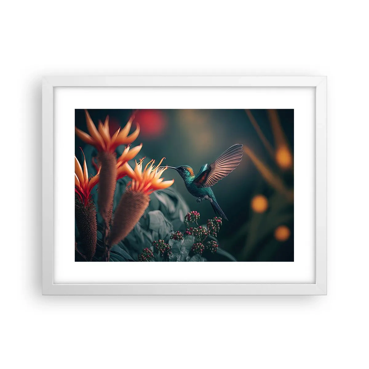 Póster en marco blanco - Una vida verdaderamente colorida - 40x30 cm