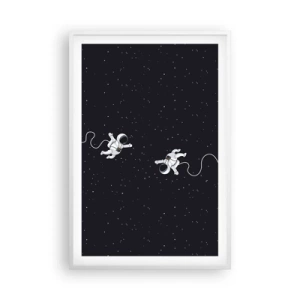 Póster en marco blanco - Danza cósmica - 61x91 cm