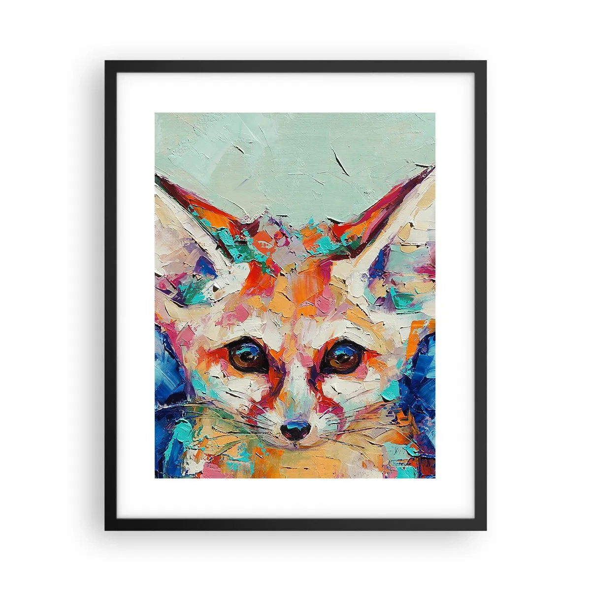 Póster en marco negro - Mirada penetrante - 40x50 cm