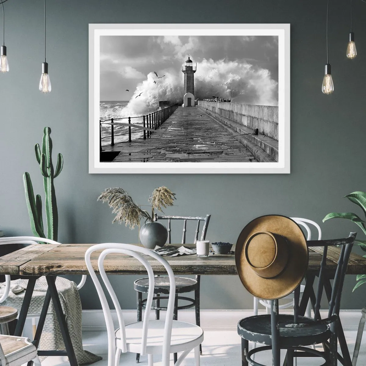 Póster en marco blanco - Audaz - 100x70 cm