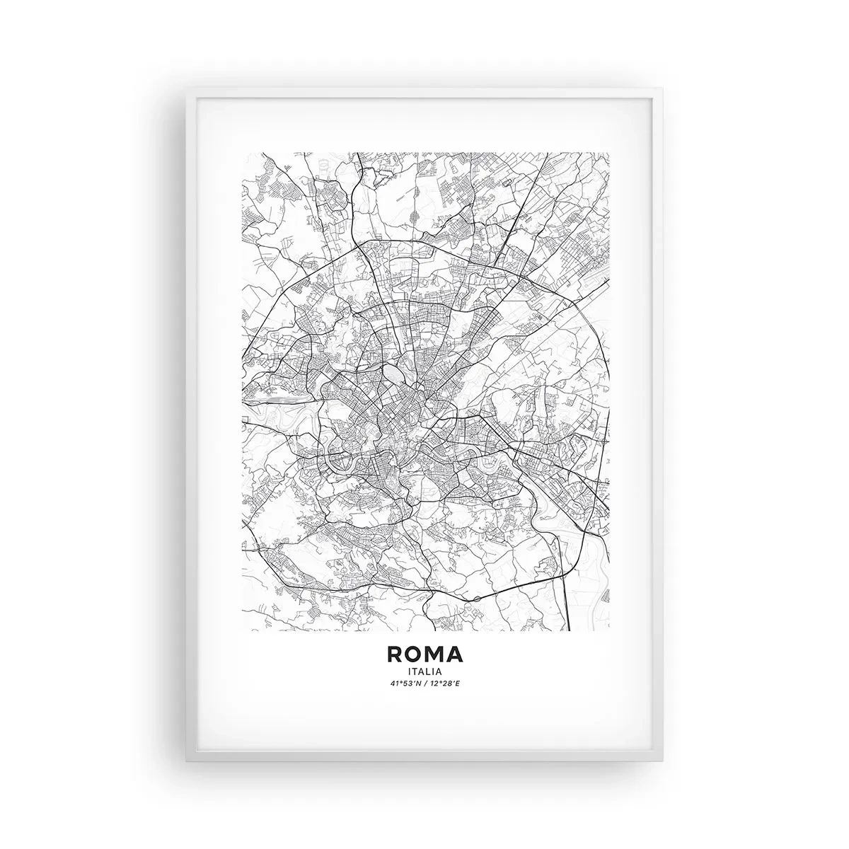 Póster en marco blanco - El círculo romano - 70x100 cm