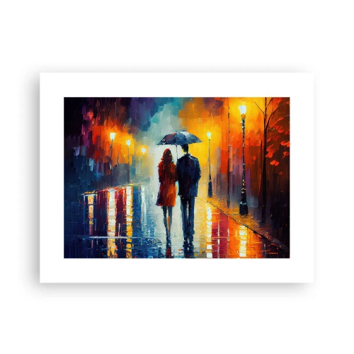 Póster - Juntos en una noche llena de color - 40x30 cm