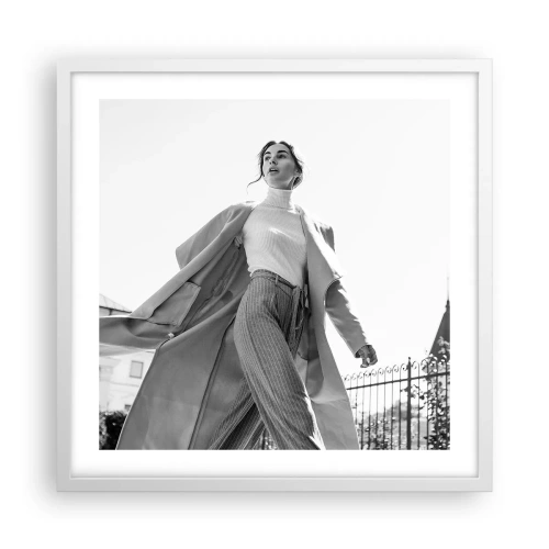 Póster en marco blanco - ¿Vienes conmigo? - 50x50 cm