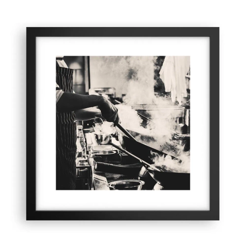 Póster en marco negro - Alquimia de sabores - 30x30 cm