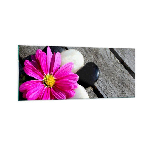 Cuadro sobre vidrio - Impresiones sobre Vidrio - Descansando en el muelle - 100x40 cm