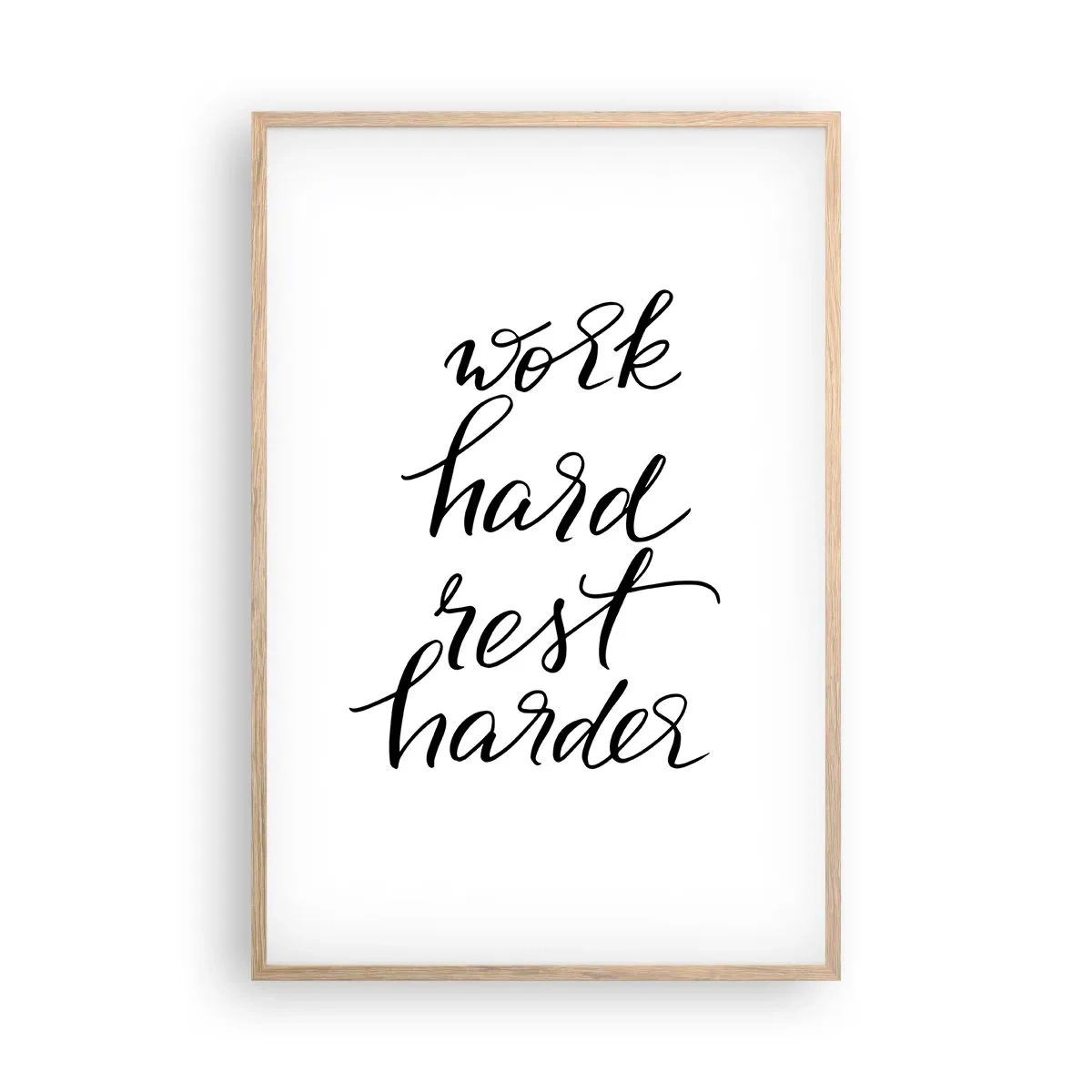 Póster en marco roble claro - Balance de vida - 61x91 cm