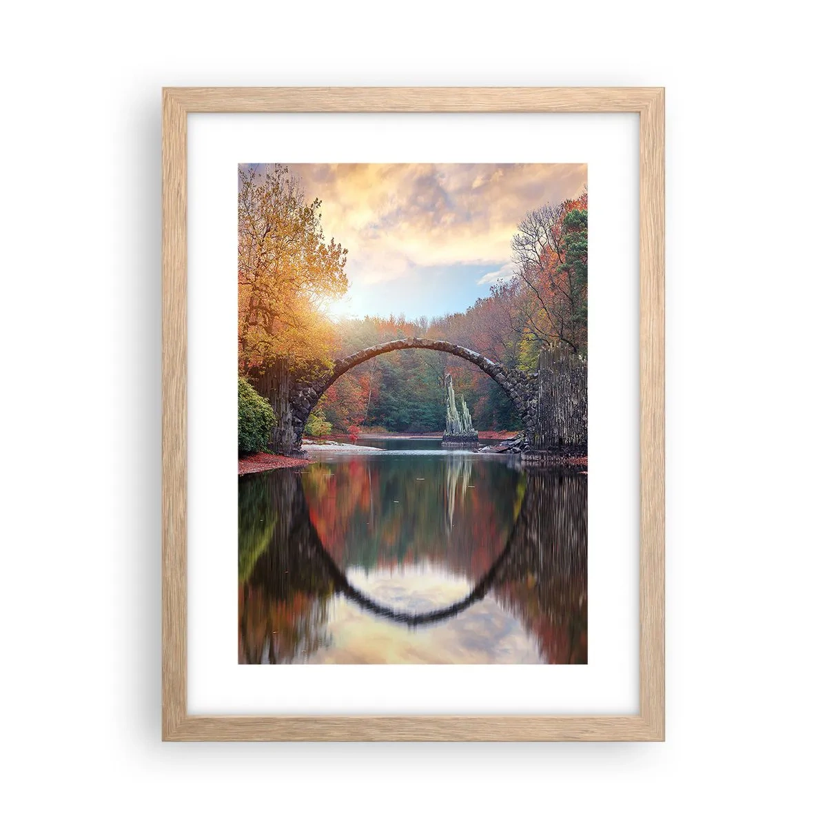 Póster en marco roble claro - Al otro lado del espejo - 30x40 cm