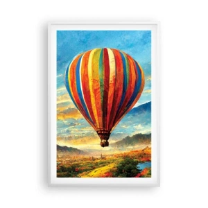 Póster en marco blanco - En silencio se ve el horizonte - 61x91 cm