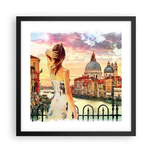 Póster en marco negro - Escapada de fin de semana - 40x40 cm