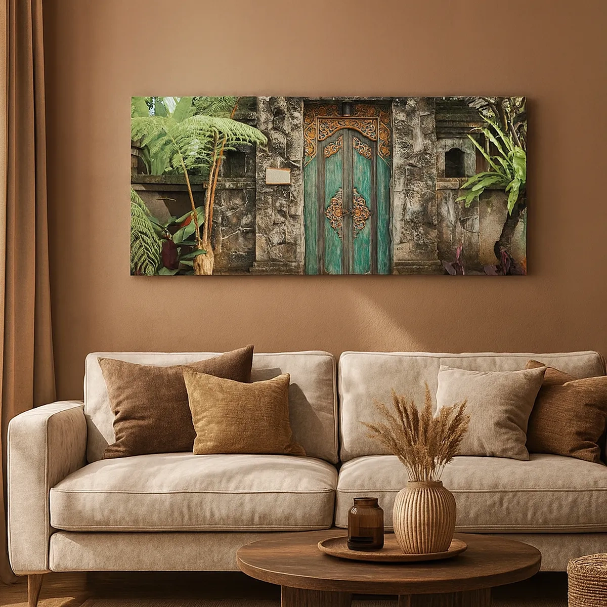 Cuadro sobre lienzo - Impresión de Imagen - Una puerta a un mundo exótico - 30x30 cm