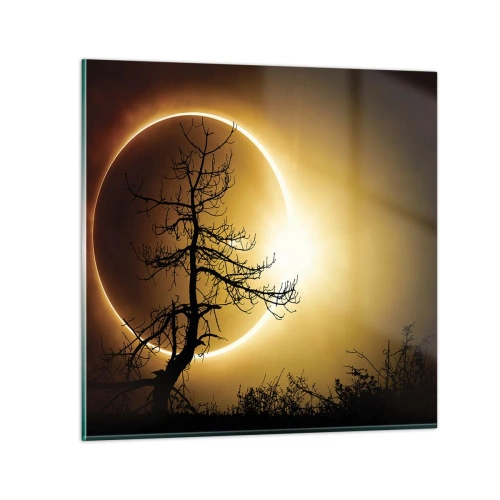 Cuadro sobre vidrio - Impresiones sobre Vidrio - Eclipse total - 30x30 cm