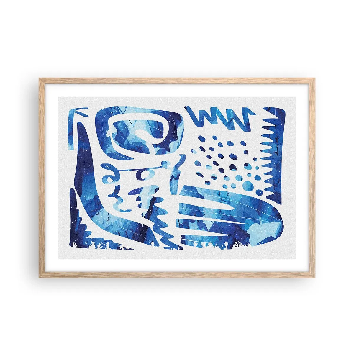 Póster en marco roble claro - Vuelta a las raíces - 70x50 cm