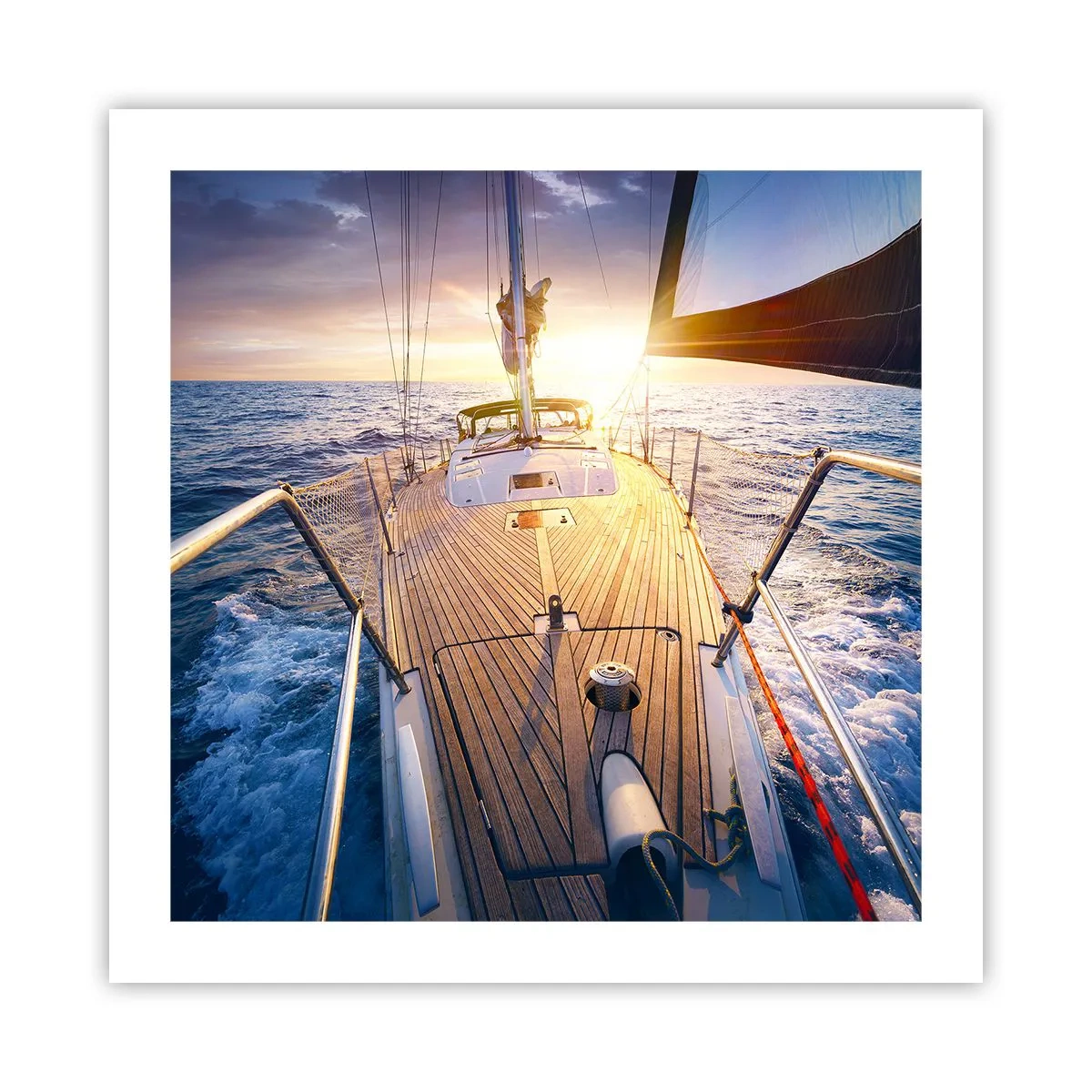 Póster - Corriendo sobre las olas - 50x50 cm