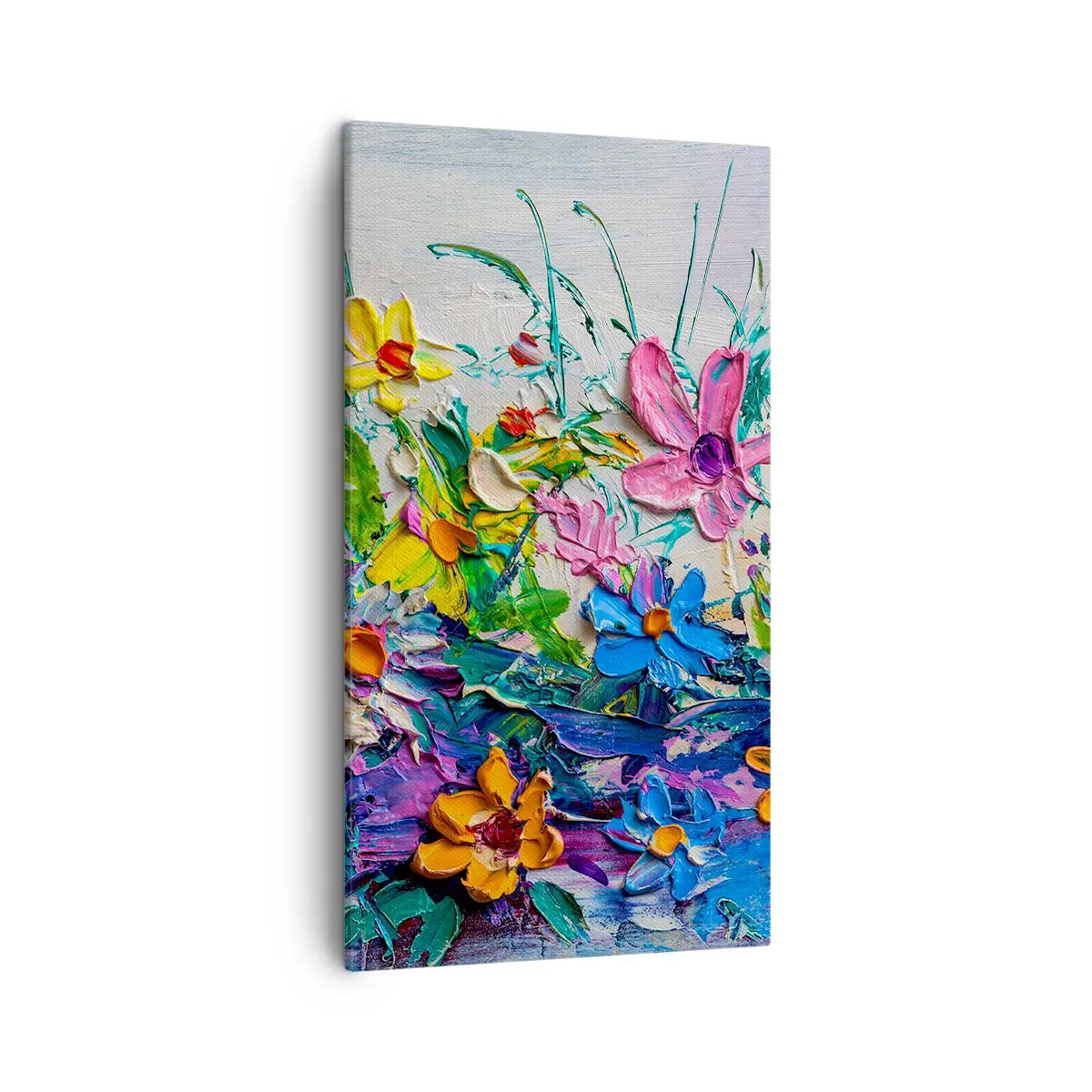 Cuadro sobre lienzo - Impresión de Imagen - La energía de las flores - 45x80 cm