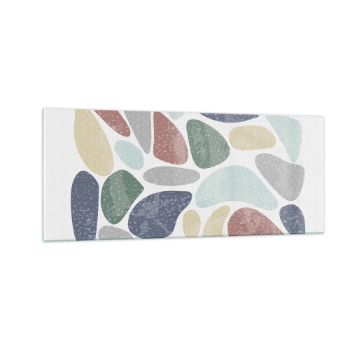 Cuadro sobre vidrio - Impresiones sobre Vidrio - Mosaico de colores empolvados - 100x40 cm