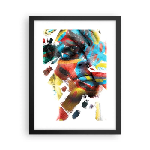 Póster en marco negro - Una personalidad colorida - 30x40 cm