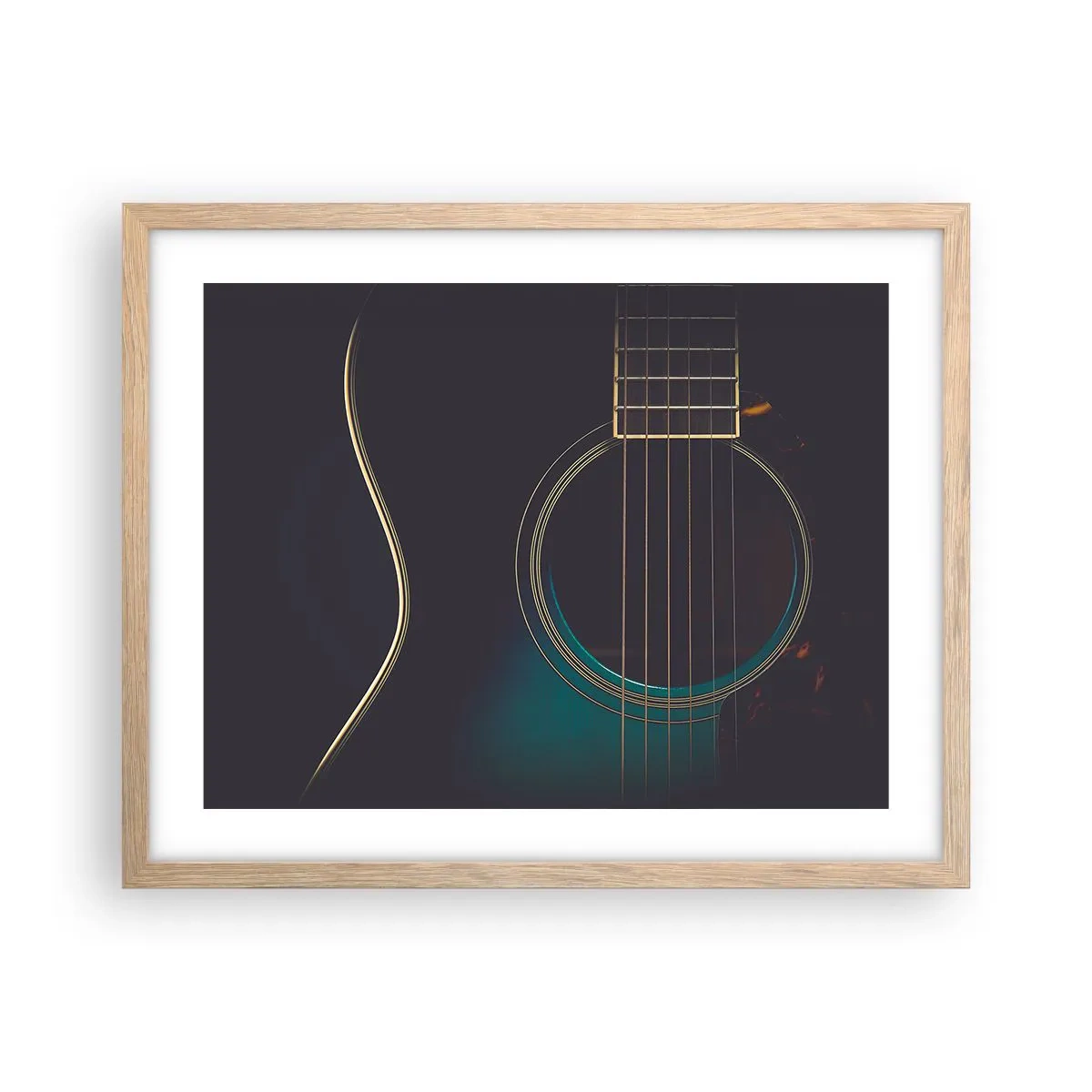 Póster en marco roble claro - Un momento antes de que suene - 50x40 cm