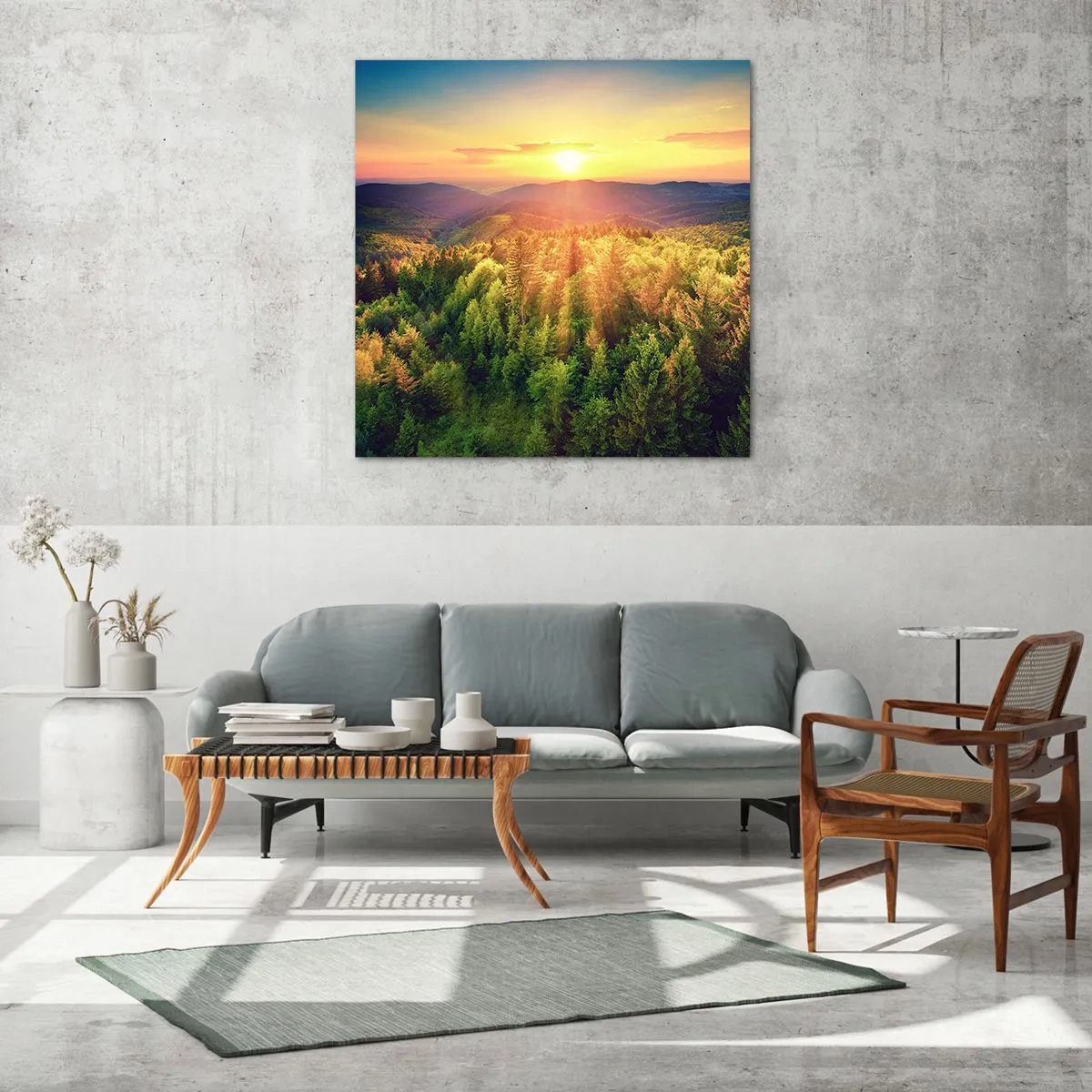Cuadro sobre vidrio - Impresiones sobre Vidrio - Desde lo alto - 40x40 cm
