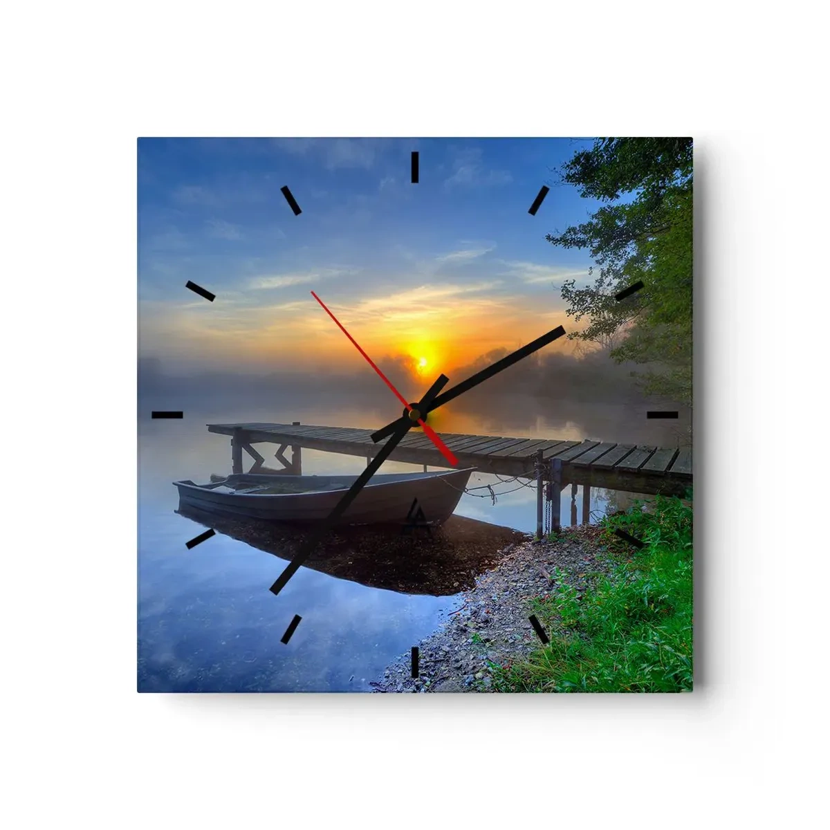 Reloj de pared - Reloj de vidrio - Cómo lo ordinario se convierte en mágico - 40x40 cm