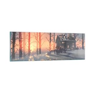 Cuadro sobre vidrio - Impresiones sobre Vidrio - Solo el sol es testigo - 90x30 cm