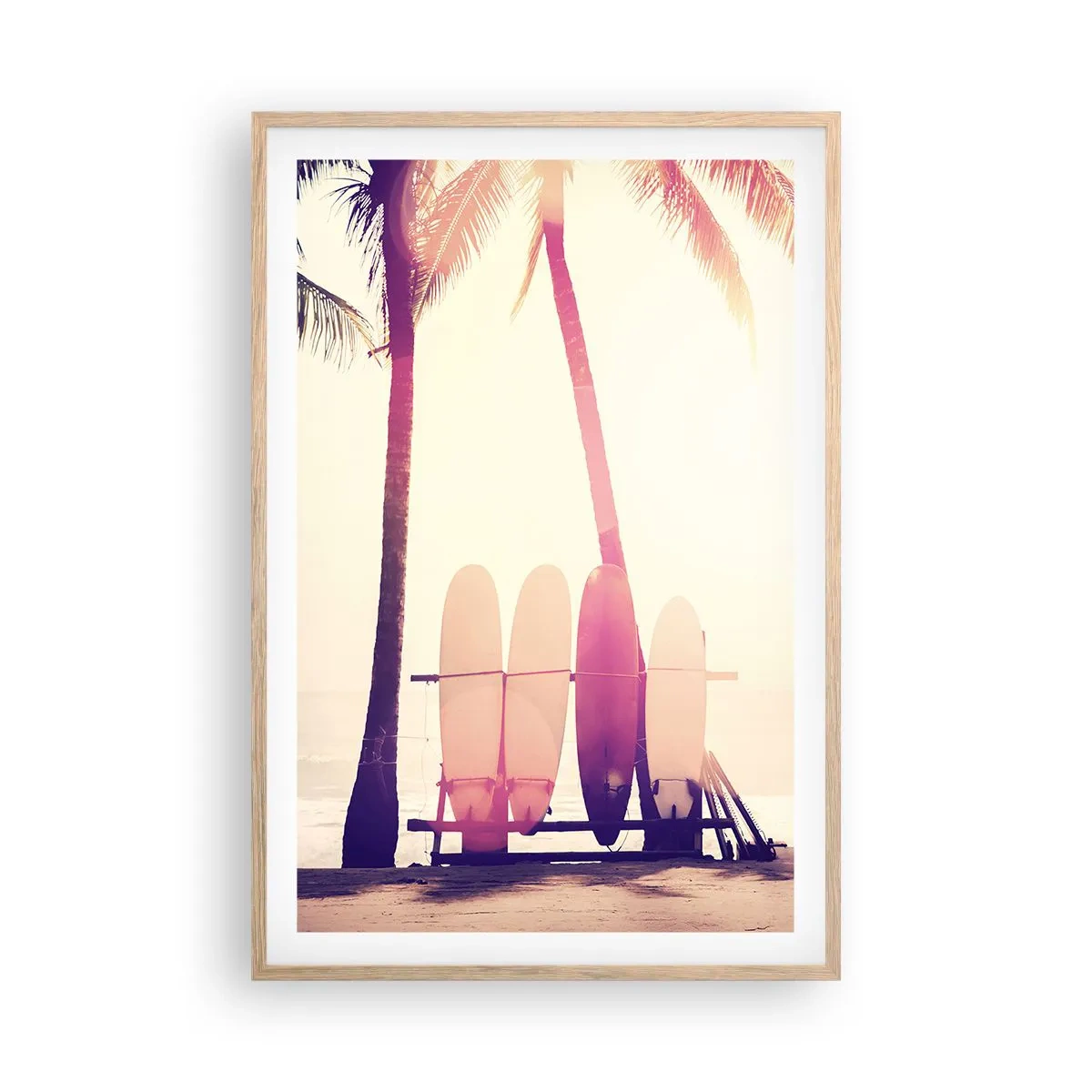 Póster en marco roble claro - Va a ser un gran día - 61x91 cm