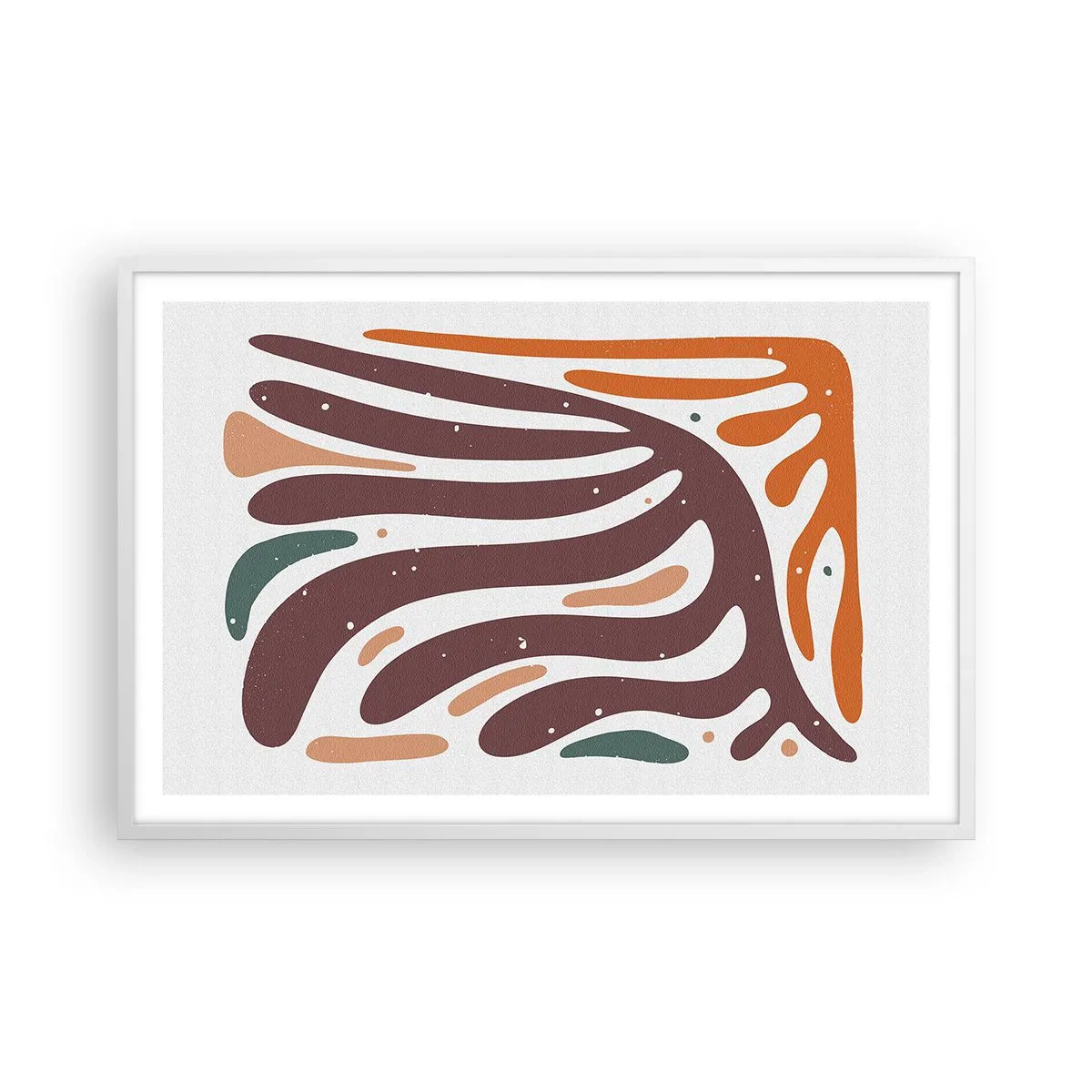 Póster en marco blanco - Composición orgánica - 91x61 cm