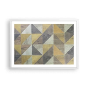 Póster en marco blanco - El arte de los triángulos - 70x50 cm