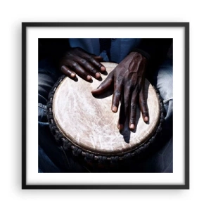 Póster en marco negro - Vive a tu ritmo - 50x50 cm