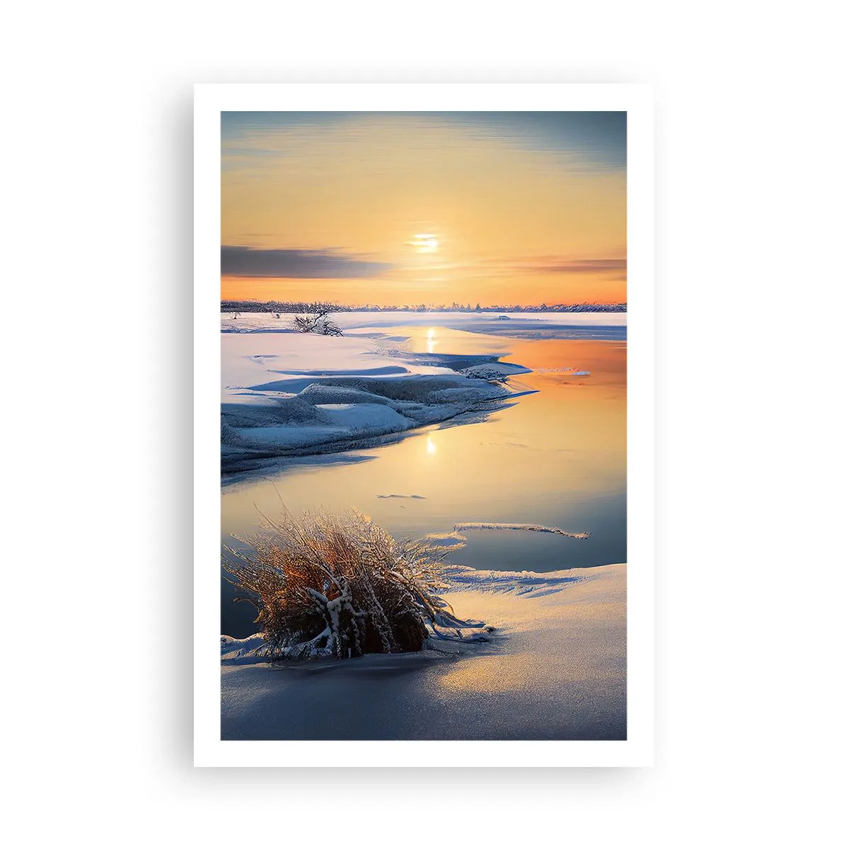 Póster - Atardecer de invierno - 61x91 cm