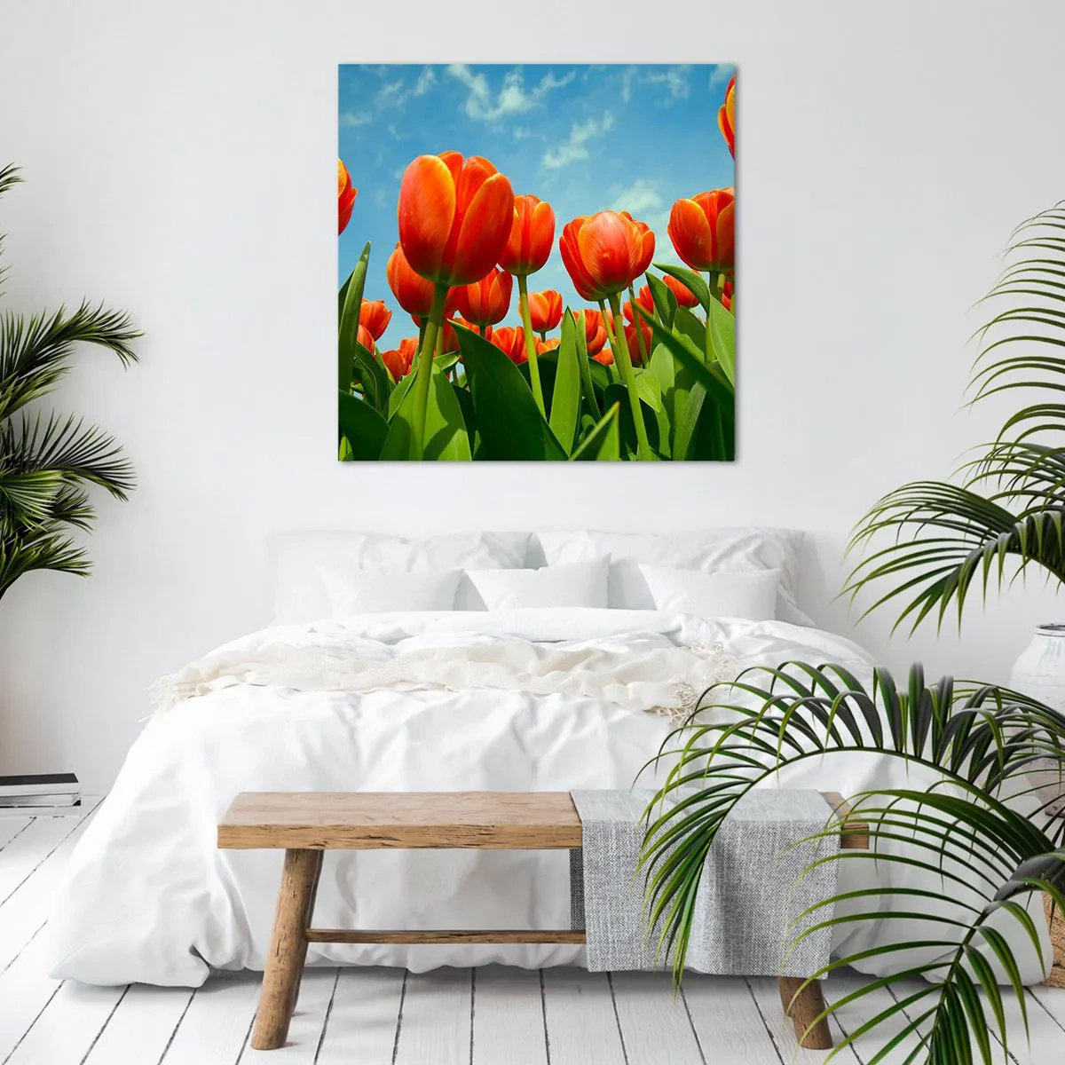 Cuadro sobre lienzo - Impresión de Imagen - Excepto el cielo azul no necesitan nada en la vida - 70x70 cm