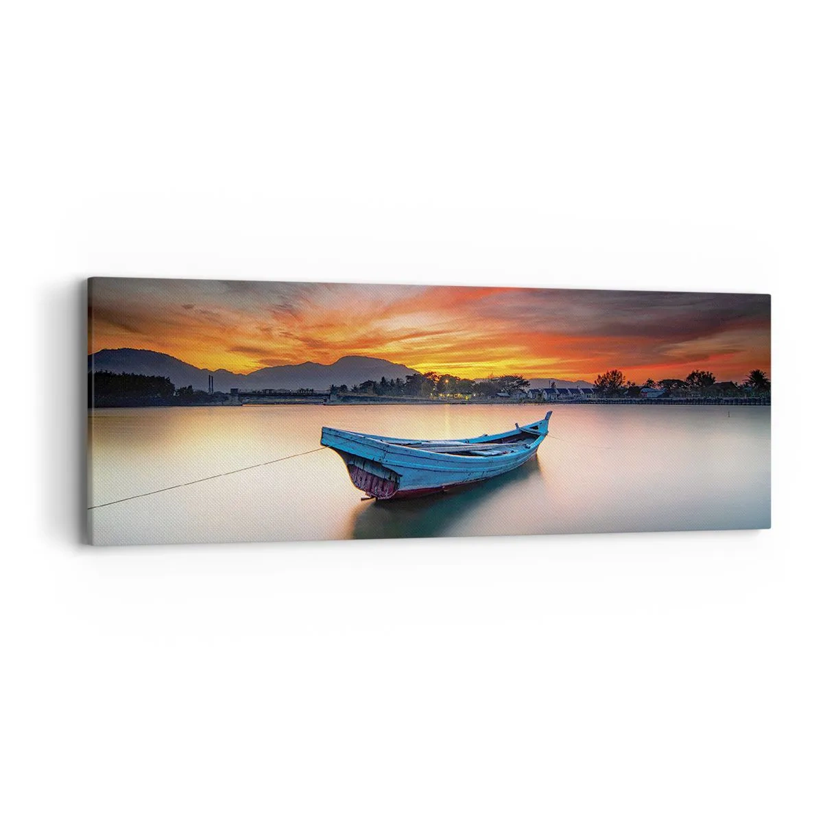 Cuadro sobre lienzo - Impresión de Imagen - Se avecina una buena noche - 90x30 cm