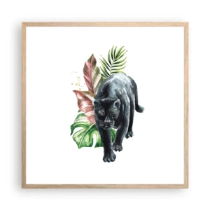 Póster en marco roble claro - Salvaje de corazón - 60x60 cm