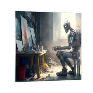 Cuadro sobre vidrio - Impresiones sobre Vidrio - El acto de creación - 60x60 cm