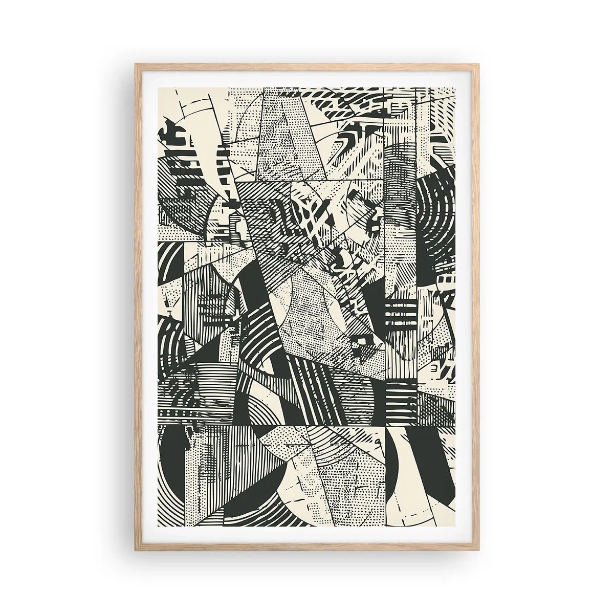 Póster en marco roble claro - La dinámica del presente - 70x100 cm