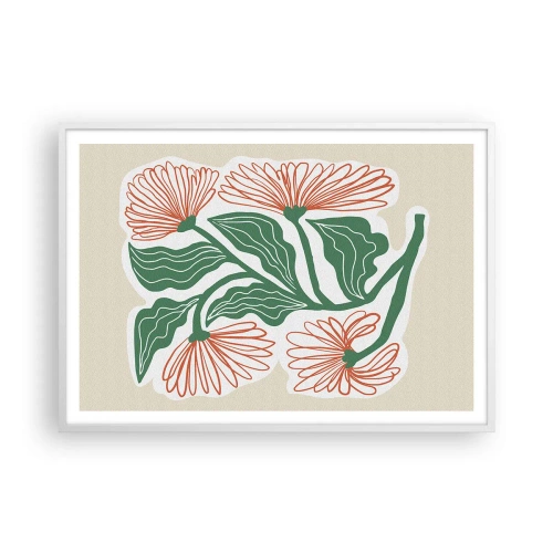 Póster en marco blanco - Folclórico y moderno - 100x70 cm