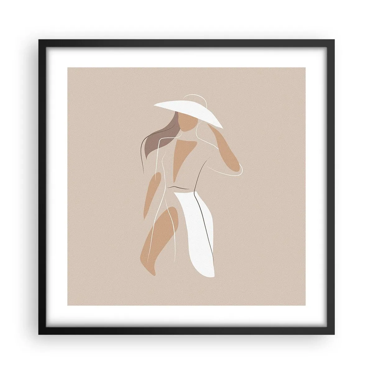 Póster en marco negro - La moda es alegría - 50x50 cm