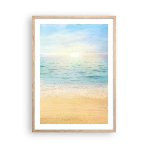 Póster en marco roble claro - Gran cielo azul - 50x70 cm