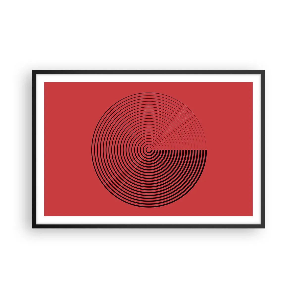 Póster en marco negro - Movimiento circular - 91x61 cm