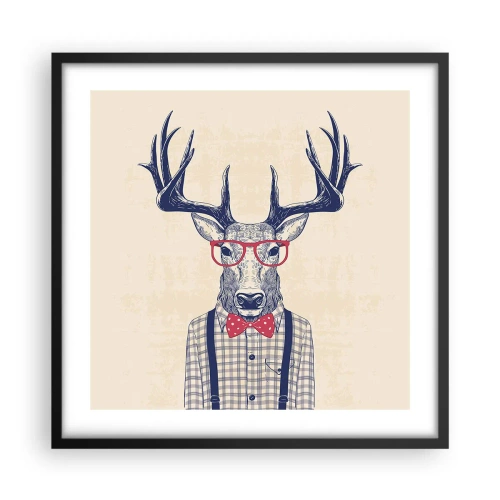 Póster en marco negro - Una extravagancia lúdica - 50x50 cm