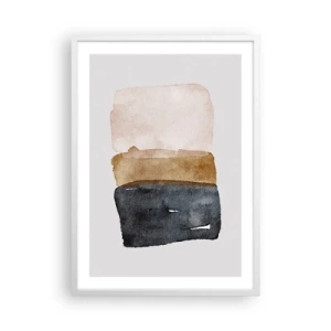 Póster en marco blanco - Una composición de colores tierra - 50x70 cm