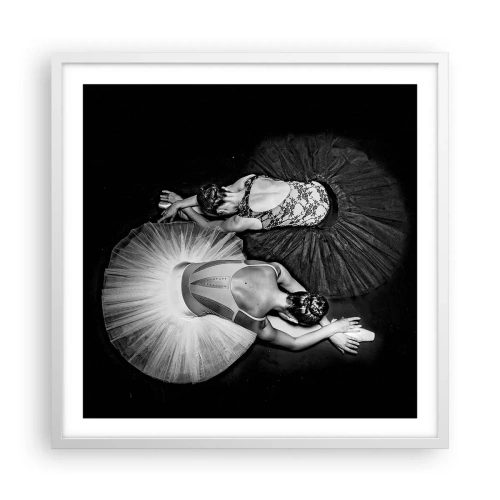 Póster en marco blanco - Yin y yang: el equilibrio perfecto - 60x60 cm